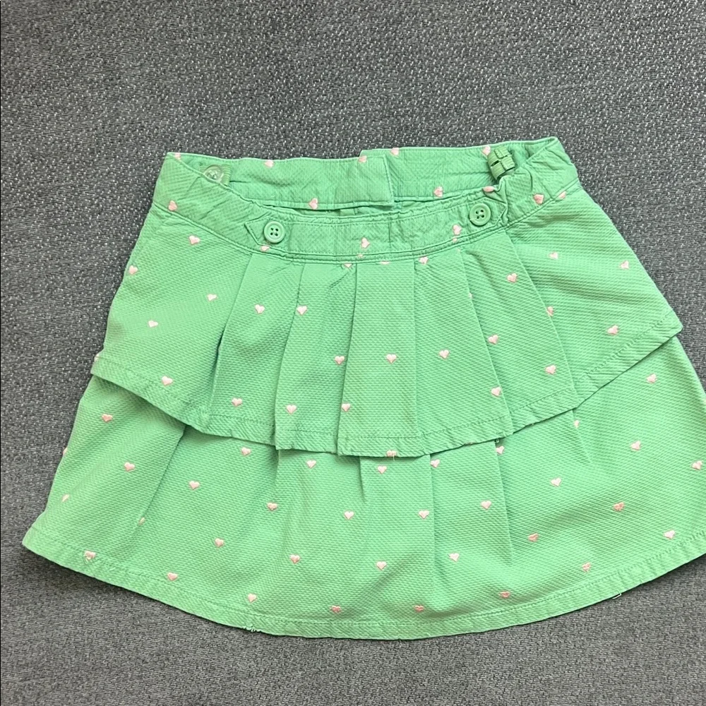 Gymboree Green Skirt with Pink Accents